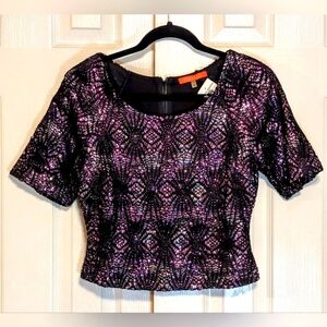 5/$25 Lulumari Crop Top with Lace and Sequins